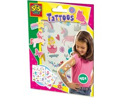 SES Creative- Tattoos voor Kinderen - 40 Sprookjes Tattoos - Neptattoo - Gemakkelijk Afwasbaar - Vanaf 3 jaar
