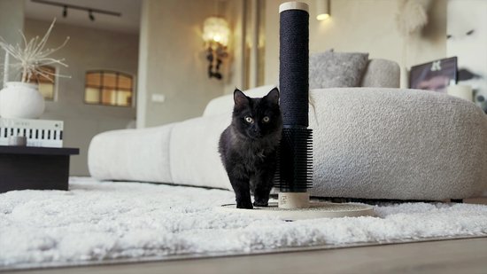 Designed by Lotte Krabspeelgoed Idah - Kattenspeelgoed - Hout - Zwart/Bruin - 39,5x39,5x29 cm
