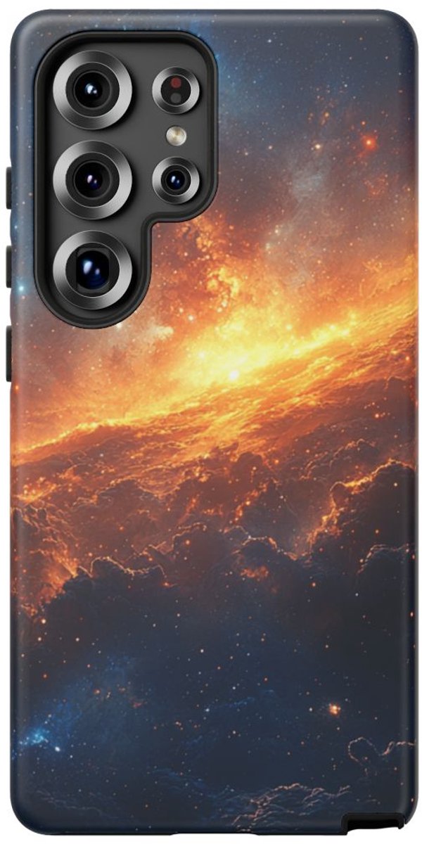Vurige Kosmische Nevel – Telefoonhoesje Geschikt voor Galaxy S25 Ultra