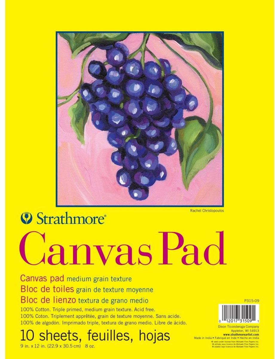 Strathmore Canvas Pad - 10 vellen van 100% katoen voor acryl- en olieverf - P315-09