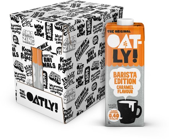 Oatly Haver Barista Edition Caramel Flavour - 6 stuks - (6L) - Houdbare plantaardige melk - Barista Caramel - Voordeelverpakking