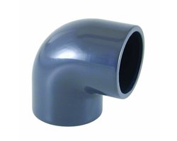 PVC Winkel 50mm, 90 Graden Bocht PN16, PVC Lijmfitting