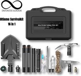 Infinite Goods - Survival Kit Outdoor XXL - Survival Set - Survival Tool - Survival Kit - Overlevingspakket - Rampenrugzak - Noodpakket - 16 in 1 - Professionele Uitrusting