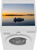 Wasmachine beschermer mat - Motorboot - Zonsondergang - Vissen - Breedte 55 cm x hoogte 45 cm