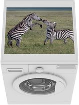Wasmachine beschermer mat - Spelende zebras - Breedte 55 cm x hoogte 45 cm