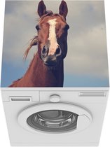 Wasmachine beschermer mat - Paard - Lucht - Blauw - Breedte 60 cm x hoogte 60 cm