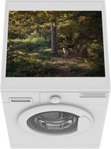 Wasmachine beschermer mat - Hert - Gewei - Bos - Herfst - Breedte 55 cm x hoogte 45 cm