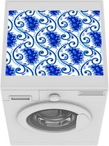 Wasmachine beschermer mat - Patronen - Porselein - Bloemen - Breedte 55 cm x hoogte 45 cm