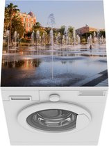 Wasmachine beschermer mat - Fonteinen - Nice - Frankrijk - Breedte 60 cm x hoogte 60 cm