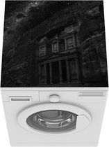Wasmachine beschermer mat - Jordanië - Sterrenhemel - Zwart - Wit - Breedte 60 cm x hoogte 60 cm
