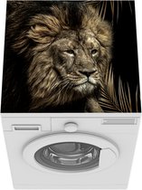 Wasmachine beschermer mat - Leeuw - Varen - Goud - Breedte 60 cm x hoogte 60 cm