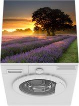 Wasmachine beschermer mat - Mayfield lavendel veld met een mistige zonsopgang - Breedte 60 cm x hoogte 60 cm