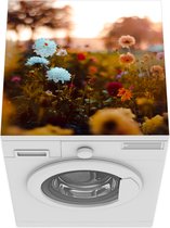 Wasmachine beschermer mat - Kleurrijke Bloemen - Breedte 60 cm x hoogte 60 cm
