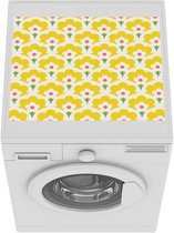 Wasmachine beschermer mat - Design - Retro - Seventies - Geel - Breedte 55 cm x hoogte 45 cm