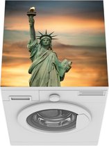 Wasmachine beschermer mat - Vrijheidsbeeld bij zonsondergang - Breedte 60 cm x hoogte 60 cm