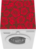 Wasmachine beschermer mat - Rozen - Patronen - Bloemen - Breedte 60 cm x hoogte 60 cm