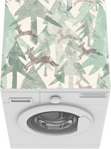 Wasmachine beschermer mat - Bomen - Herten - Design - Breedte 60 cm x hoogte 60 cm