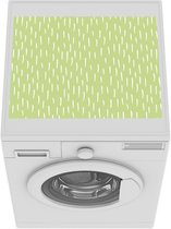 Wasmachine beschermer - Wasmachine mat - Lijn - Design - Groen - Wit - 55x45 cm - Droger beschermer
