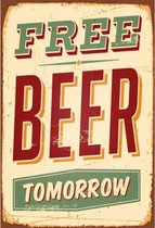 Wandbord - Free Beer Tomorrow