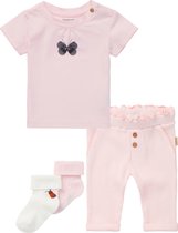 Noppies - kledingset - 4delig - broek roze - shirt roze - 2p sokjes - Maat 62