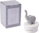 Tandendoosje - Olifant - Tooth box  - CBG Giftware - Tandjes - Kraamcadeau - Babycadeau - Keramisch