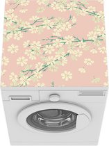 Wasmachine beschermer mat - Roze - Patroon - Bloemen - Breedte 60 cm x hoogte 60 cm