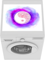 Wasmachine beschermer mat - een Yin en Yang logo met kleuren - Breedte 55 cm x hoogte 45 cm