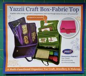 Yazzi Craft box - Fabric Top kleur fuchsia inclusief 5 klosjes Gutermann garen