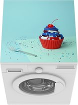 Wasmachine beschermer mat - Camouflage - Cupcake - Blauw - Breedte 60 cm x hoogte 60 cm