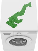 Wasmachine beschermer mat - Illustratie van Monaco in het groen - Breedte 60 cm x hoogte 60 cm