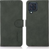 KHAZNEH Samsung Galaxy M32 Hoesje RFID Book Case Echt Leer Groen