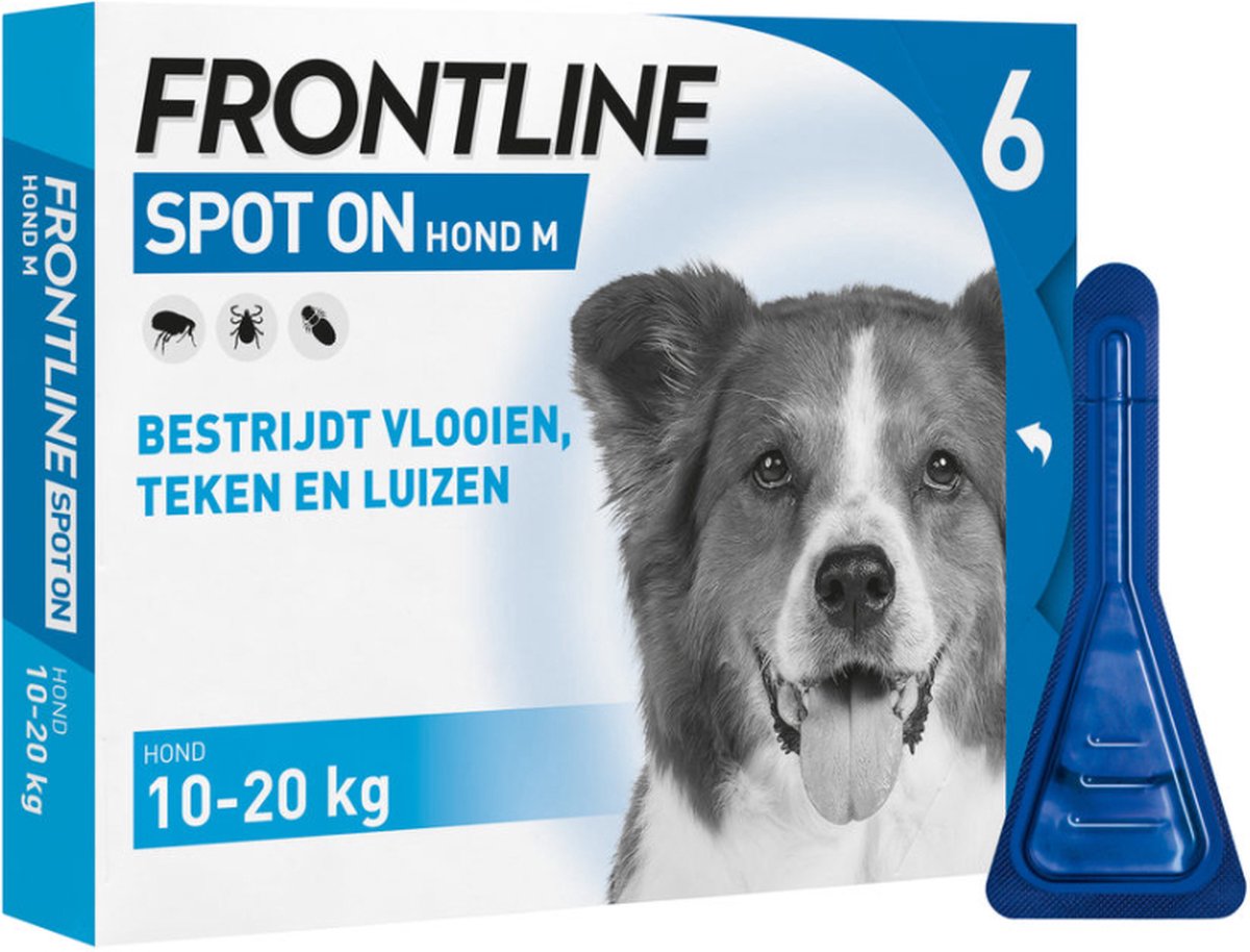 Spot-On M vlooienmiddel - Hond - 10 tot 20 - 6 pipetten bol.com