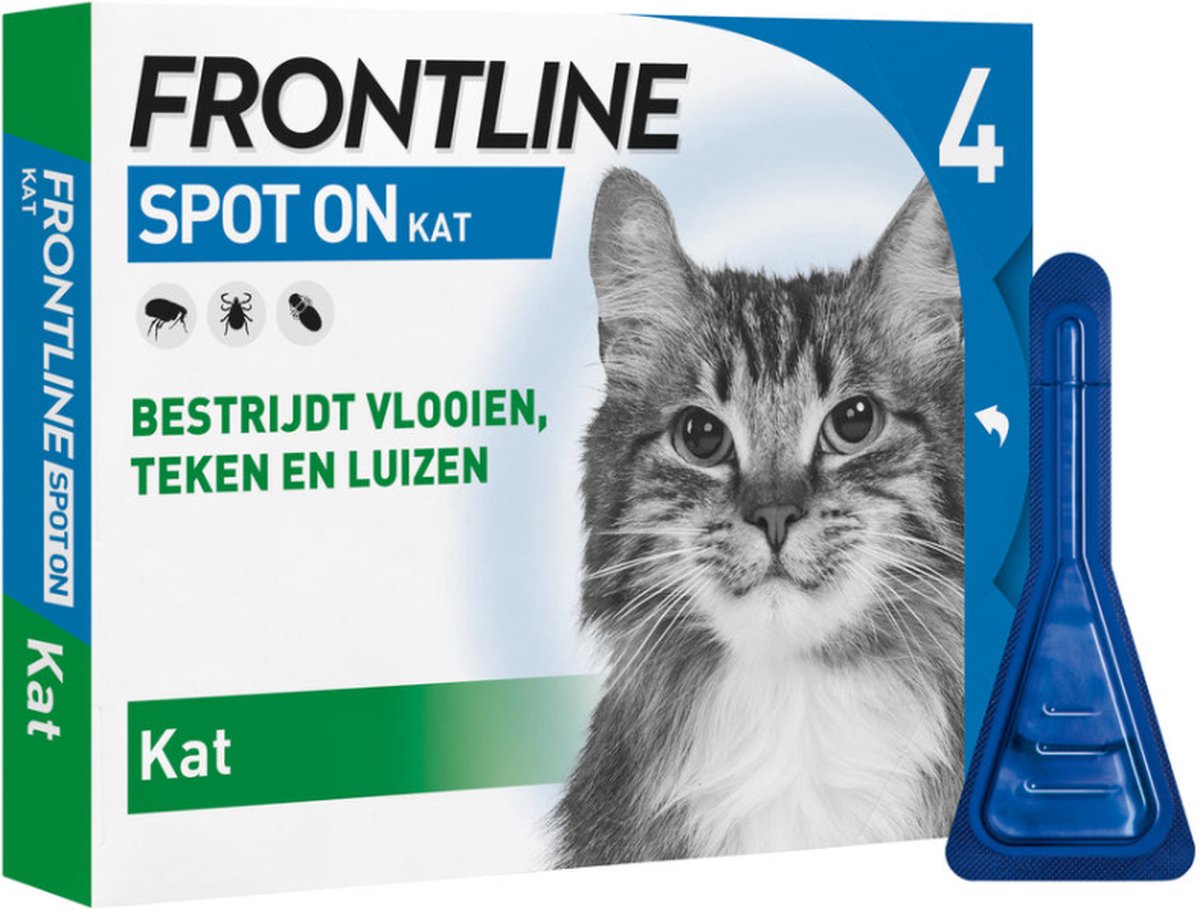 Frontline Spot On - Kat -Tegen vlooien en teken - 4 pipetten | bol.com