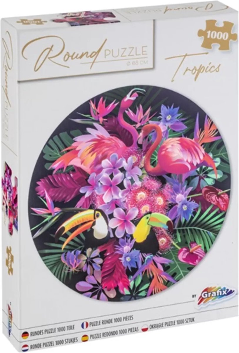 Grafix Ronde Puzzel 1000 stukjes voor volwassenen | Tropisch | Legpuzzel | Diameter 68 CM | Geschikt voor kinderen vanaf 14 jaar — afbeelding 2