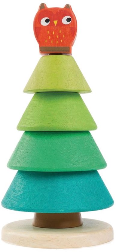 Tender Toys Stapelaar Denneboom Hout Junior 9 X 9 X18,5 Cm