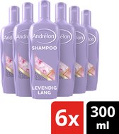 Andrélon Levendig Lang Shampoo - 6 x 300 ml - Voordeelverpakking