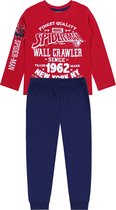 Tweedelige MARVEL Spiderman-pyjama in rood en marineblauw / 110 cm