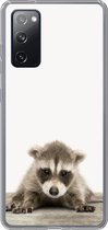Geschikt voor Samsung Galaxy S20 FE hoesje - Wasbeer - Dieren - Kinderen - Jongens - Meisjes - Siliconen Telefoonhoesje