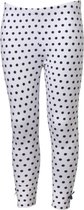 Meisjes 7/8 legging wit met marine stippen | Maat 92/2Y