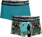 Muchachomalo-2-pack onderbroeken voor mannen-Elastisch Katoen-Boxershorts - Maat S