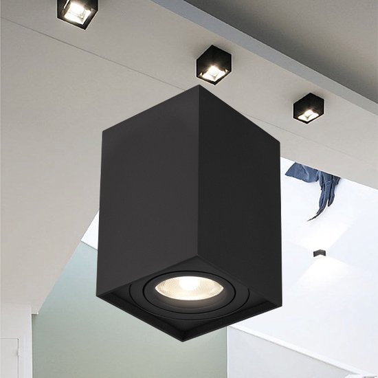 GU10 AR111 opbouwspot 2-lichts Scarlett - zwart