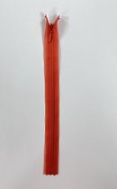 YKK rits, Blinde Rits Naadverdekt, Oranje, 21 cm, Per Stuk.