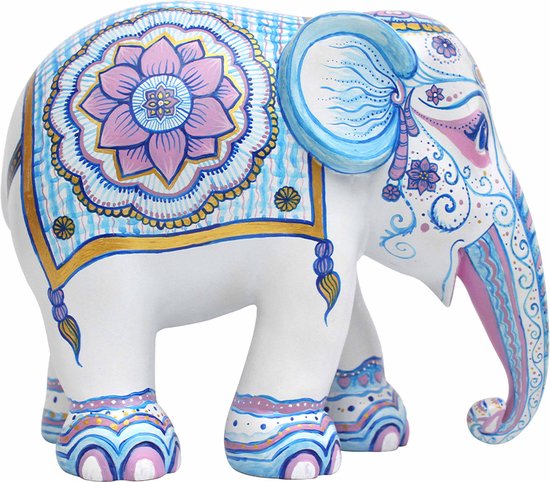 Elephant Parade - Indian Blues - Handgemaakt Olifanten Beeldje - 15cm