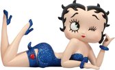 Betty Boop Liggend (Blauw Glitter) Beeld