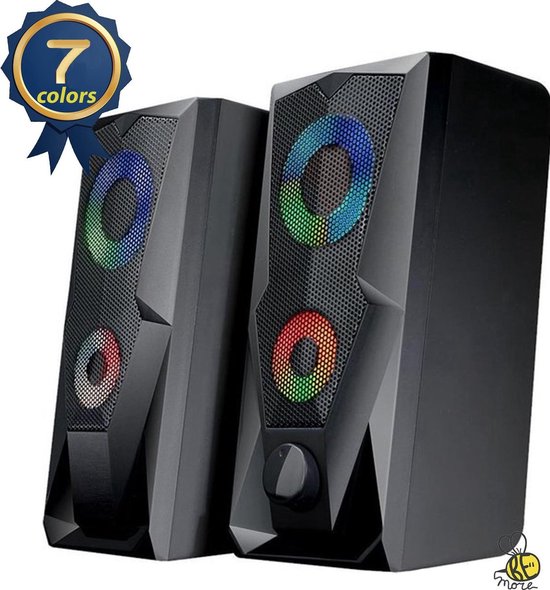 Tandheelkundig defect Karu Battletron Gaming Speakers LED - 7 Color Lightning - Kleur Luidsprekers -  Game Geluid... | bol.com