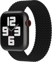 Smartphonica Gevlochten bandje voor Apple Watch 38/40/41 mm - Zwart / Lengte: M / Nylon