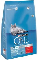 PURINA ONE Rund- en tarwekroketten - voor gesteriliseerde volwassen kat - 3 kg