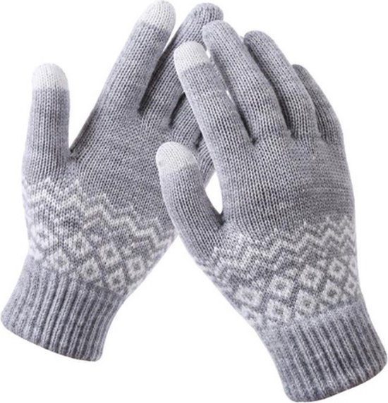 Handschoenen - Winter - Gloves - Touchscreen - Grijs - Unisex - Knit