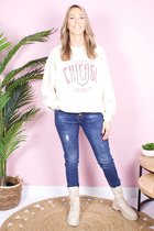Chicago Sweater Off-White/Pink One Size