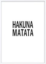 Poster Met Witte Lijst - Hakuna Matata Poster